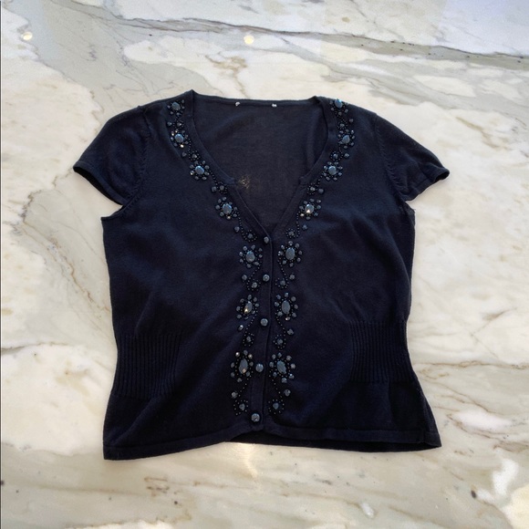 WHITE HOUSE BLACK MARKET EMBELLISHED KNIT SMALL - Picture 8 of 16